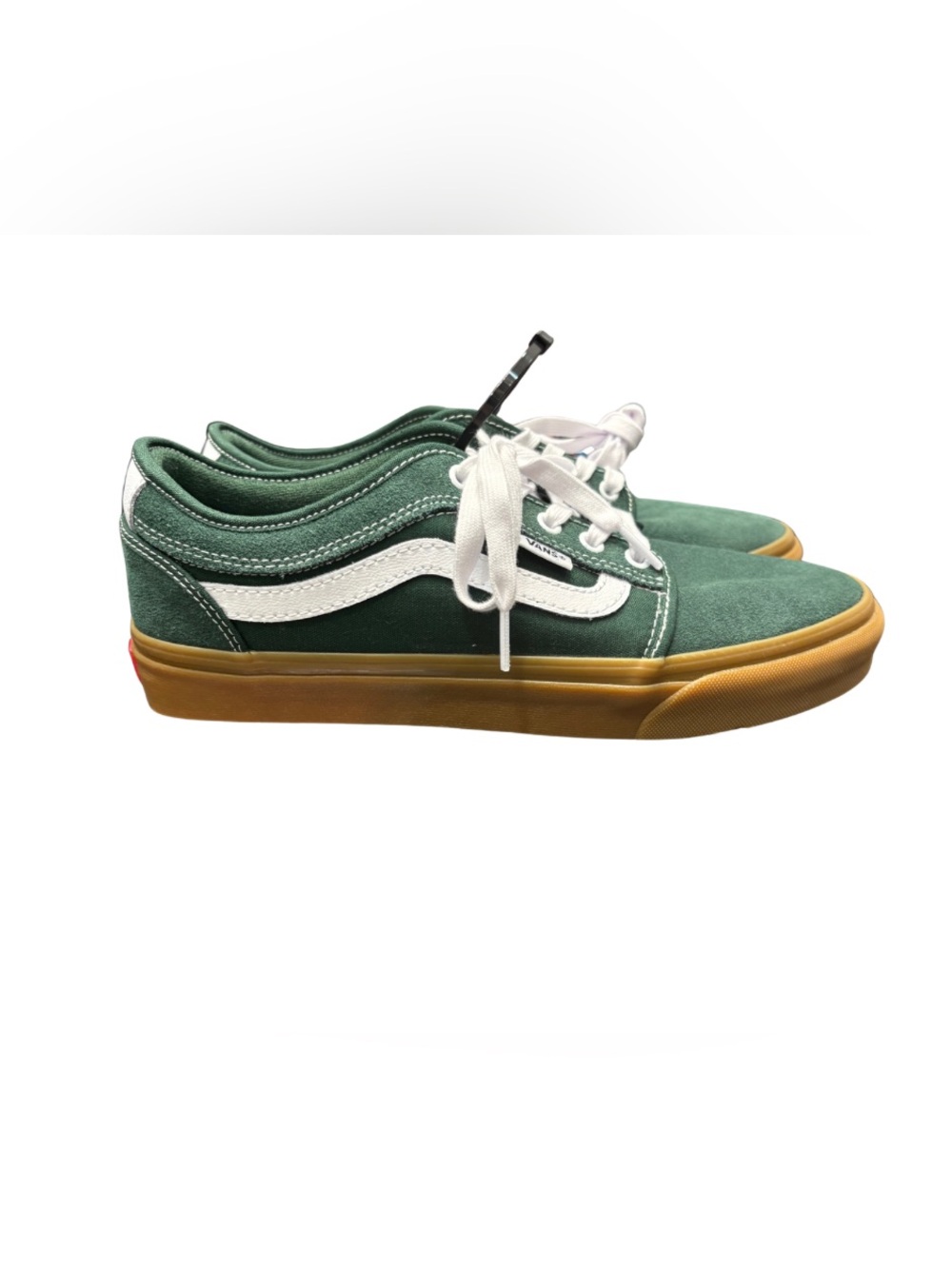 🔥🆕🔥Vans Old Skool Suede Skateboarding Sneaker in Green with White Stripe - Picture 3 of 8